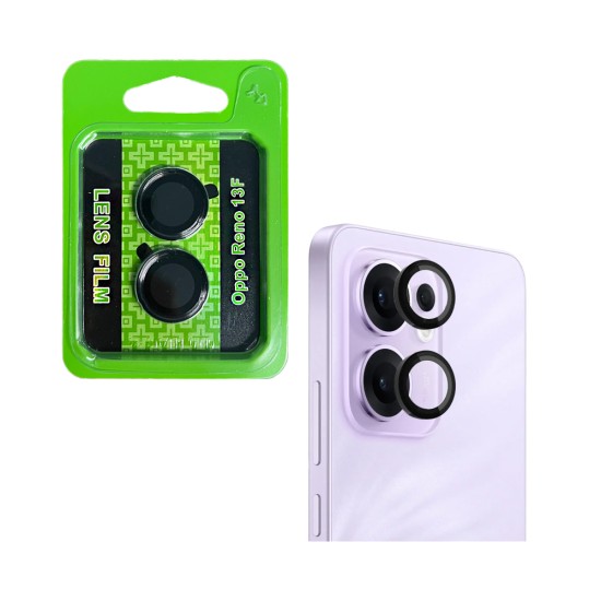 Protetor de Vidro da Câmera Traseira para Oppo Reno13 F Preto Protetor de Vidro da Câmera Traseira para Oppo Reno13 F Preto